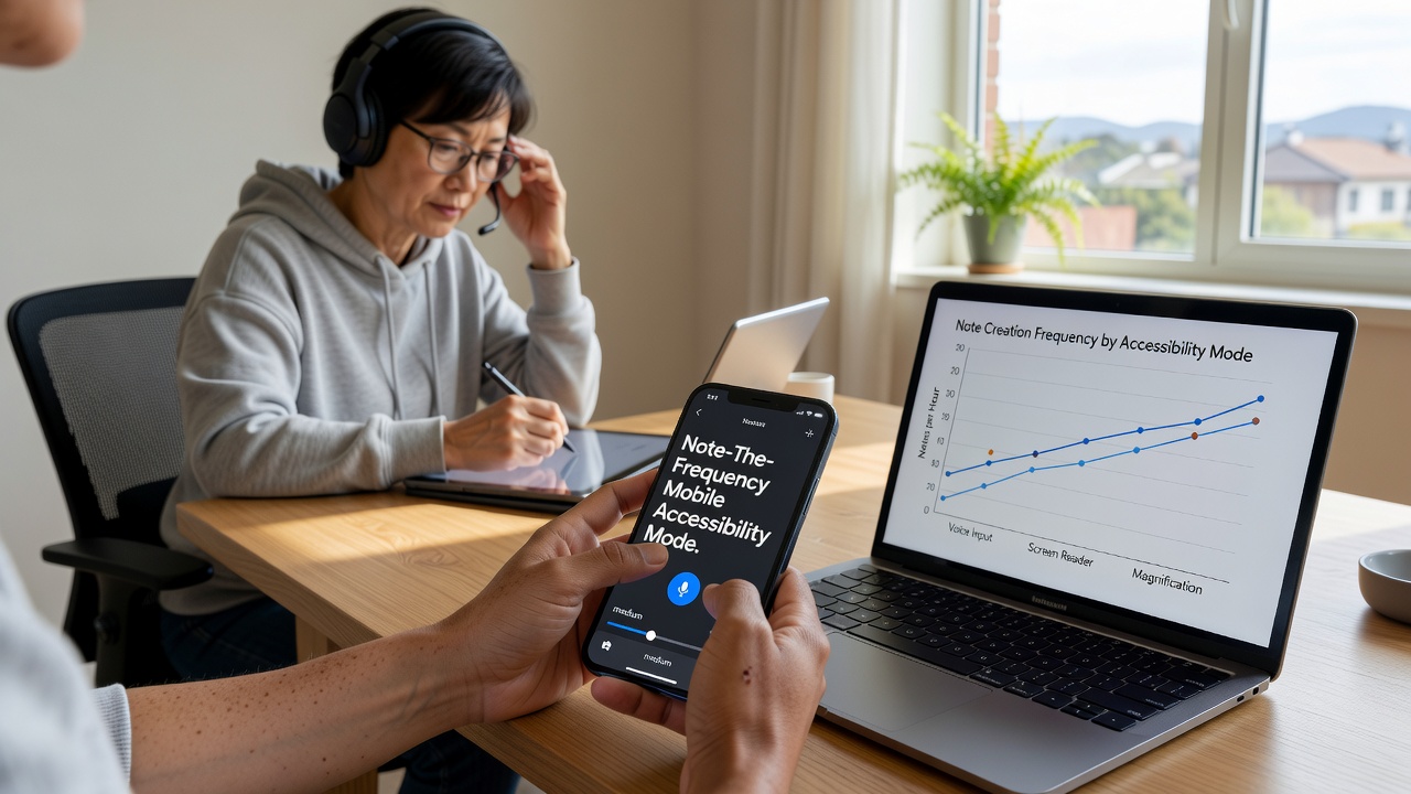 Examining the Influence of Mobile Accessibility Features on Note Creation Patterns in Remote Work Settings